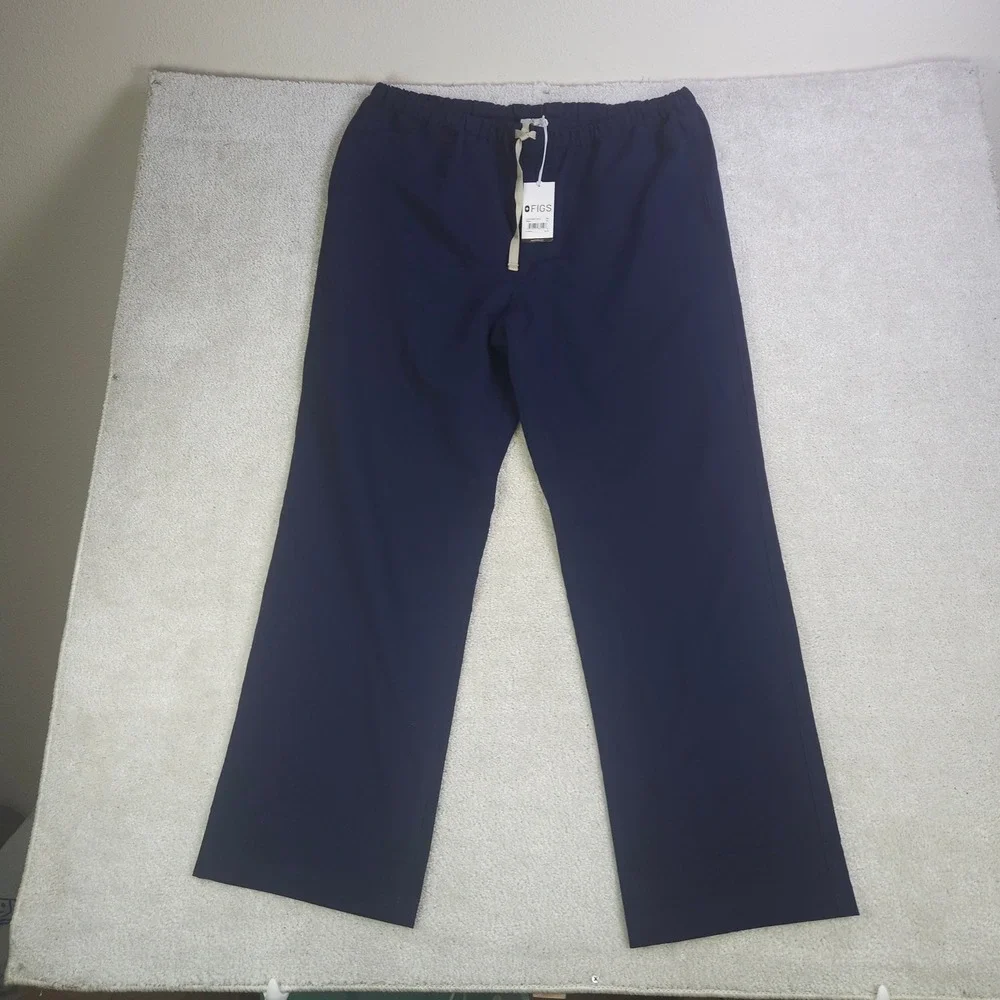 FIGS Pisco Basic Scrub Pants Mens 2XL Navy Blue Technical Collection FM4500 NWT